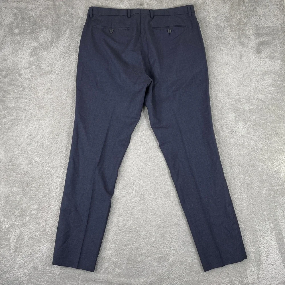 Banana Republic Dress Pants Mens 35x32 Navy Wool Modern Slim Italian Fabric
